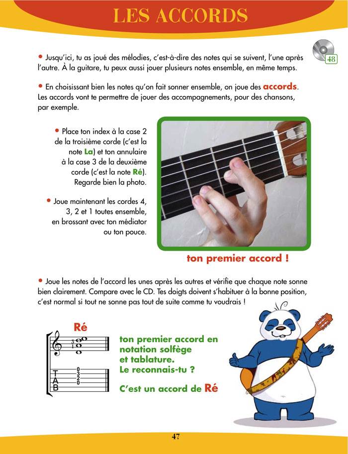 La guitare facile ; la méthode pour enfants - Thomas Hammje - Jj Rebillard  - Livre + CD Audio - Librairie Galignani PARIS